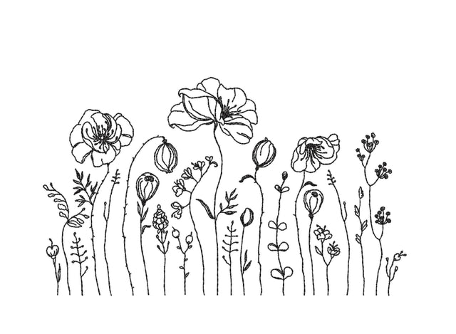 Wildflower Embroidery Design, 6 sizes Embroidery/Applique DESIGNS Nino Nadaraia 