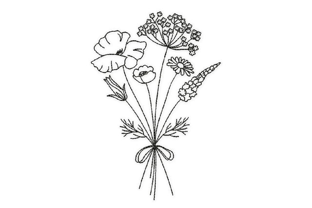 Wildflower Embroidery Design Embroidery/Applique DESIGNS NextEmbroidery 