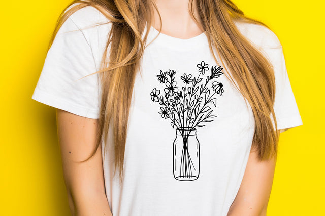 Wildflower Mason Jar SVG SVG dapiyupi store 