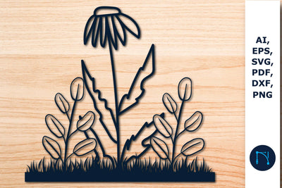 Wildflower sign Laser/Paper cut SVG SVG MD JOYNAL ABDIN 