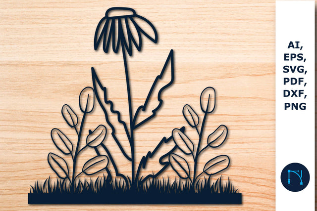 Wildflower sign Laser/Paper cut SVG SVG MD JOYNAL ABDIN 
