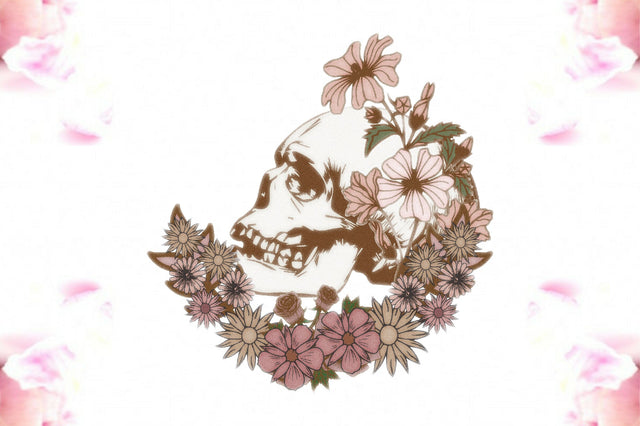 Wildflower Skull Sublimation Sublimation Jagonath Roy 