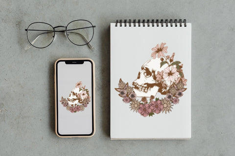 Wildflower Skull Sublimation Sublimation Jagonath Roy 