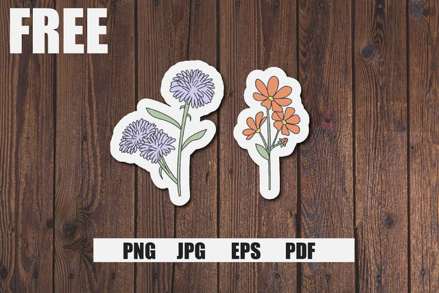 Wildflower Sticker Printable SVG dadan_pm 