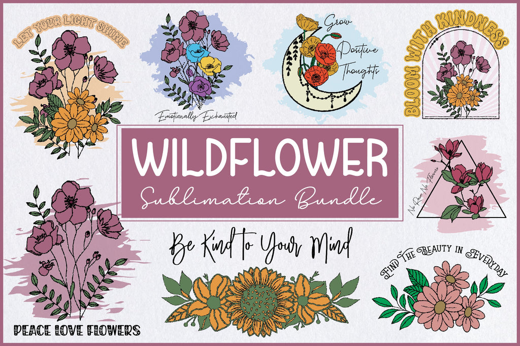 Wildflower Sublimation Bundle - So Fontsy