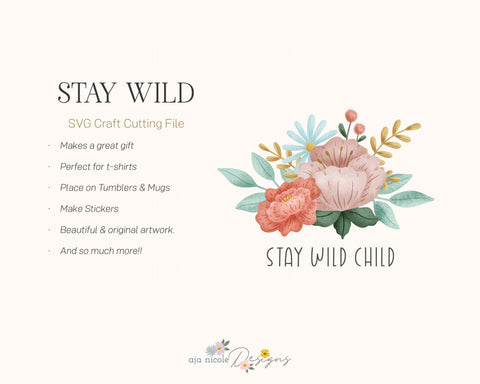 Wildflower Sublimation File Sublimation Aja Nicole Designs 