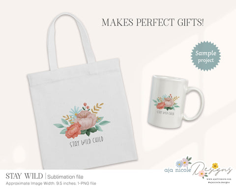 Wildflower Sublimation File Sublimation Aja Nicole Designs 