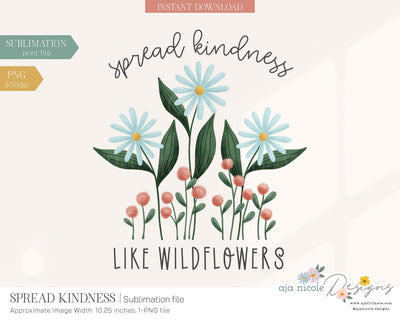 Wildflower Sublimation File Sublimation Aja Nicole Designs 