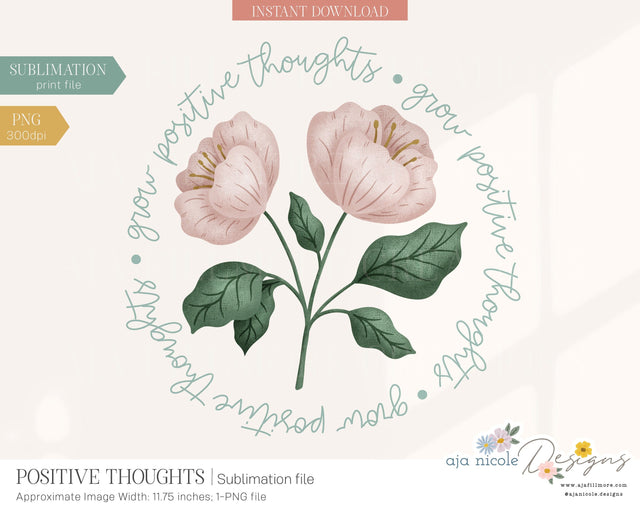 Wildflower Sublimation File Sublimation Aja Nicole Designs 