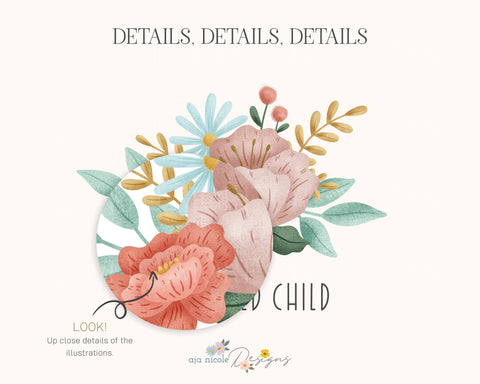 Wildflower Sublimation File Sublimation Aja Nicole Designs 