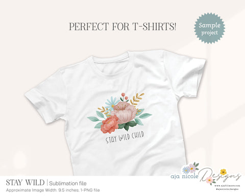 Wildflower Sublimation File Sublimation Aja Nicole Designs 