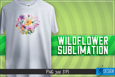 Wildflower Sublimation | Happy Design | T-shirt Design Sublimation Fly Design 