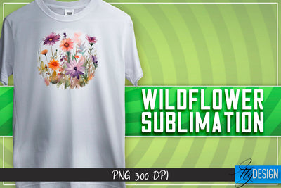 Wildflower Sublimation | Happy Design | T-shirt Design Sublimation Fly Design 