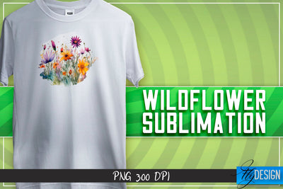 Wildflower Sublimation | Happy Design | T-shirt Design Sublimation Fly Design 