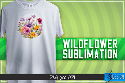 Wildflower Sublimation | Happy Design | T-shirt Design Sublimation Fly Design 