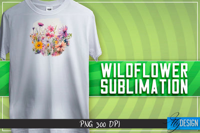 Wildflower Sublimation | Happy Design | T-shirt Design Sublimation Fly Design 