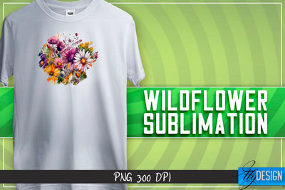 Wildflower Sublimation | Happy Design | T-shirt Design Sublimation Fly Design 