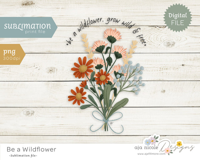 Wildflower Sublimation Sublimation Aja Nicole Designs 