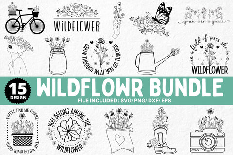 Wildflower SVG Bundle SVG Regulrcrative 