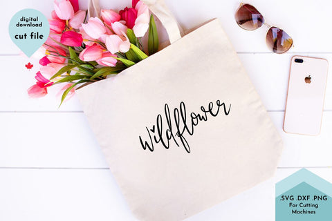 Wildflower SVG Cut File - Hand Lettered SVG Lettershapes 