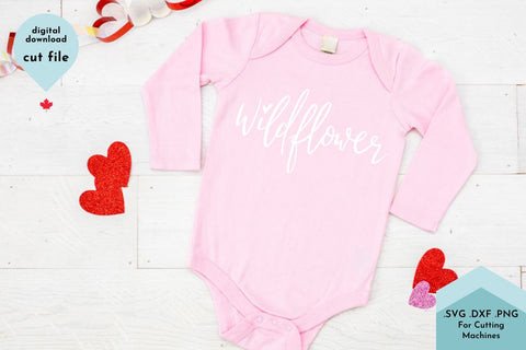Wildflower SVG Cut File - Hand Lettered SVG Lettershapes 