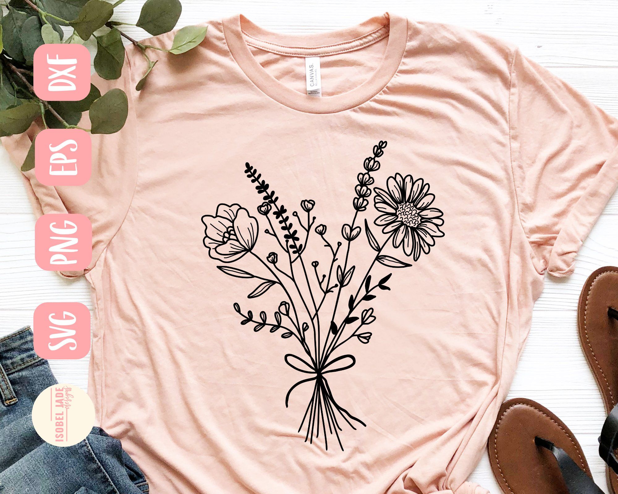 Wildflowers SVG, floral shirt svg, flower svg png