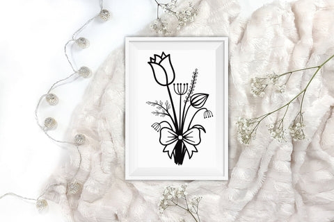 Wildflower With Ribbon | Flower SVG | Floral SVG SVG CraftLabSVG 