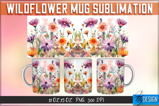Wildflowers 11 | 15 Oz Mug Sublimation Sublimation Fly Design 