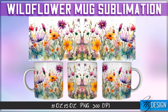 Wildflowers 11 | 15 Oz Mug Sublimation Sublimation Fly Design 