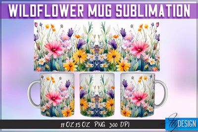 Wildflowers 11 | 15 Oz Mug Sublimation Sublimation Fly Design 