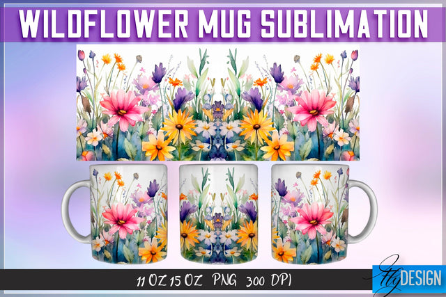Wildflowers 11 | 15 Oz Mug Sublimation Sublimation Fly Design 