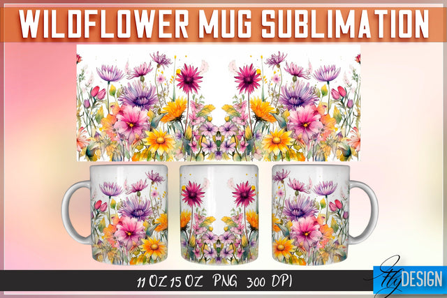 Wildflowers 11 | 15 Oz Mug Sublimation Sublimation Fly Design 