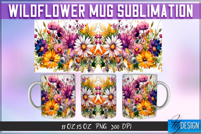 Wildflowers 11 | 15 Oz Mug Sublimation Sublimation Fly Design 