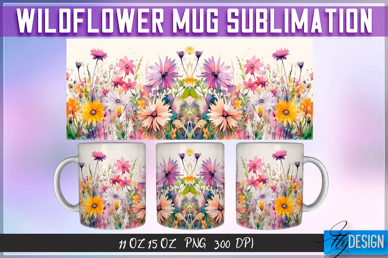 Wildflowers 11 | 15 Oz Mug Sublimation Sublimation Fly Design 