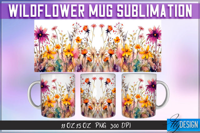 Wildflowers 11 | 15 Oz Mug Sublimation Sublimation Fly Design 