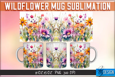 Wildflowers 11 | 15 Oz Mug Sublimation Sublimation Fly Design 