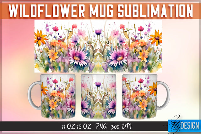 Wildflowers 11 | 15 Oz Mug Sublimation Sublimation Fly Design 