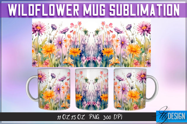 Wildflowers 11 | 15 Oz Mug Sublimation Sublimation Fly Design 