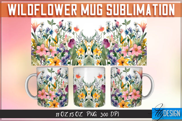 Wildflowers 11 | 15 Oz Mug Sublimation Sublimation Fly Design 