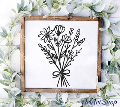 Wildflowers Bouquet svg SVG _HelArtShop_ 