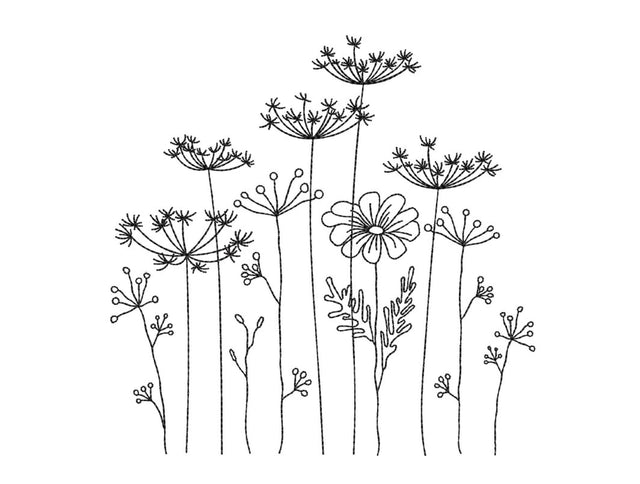 Wildflowers Machine Embroidery Design, 5 sizes, Instant Download Embroidery/Applique DESIGNS Nino Nadaraia 