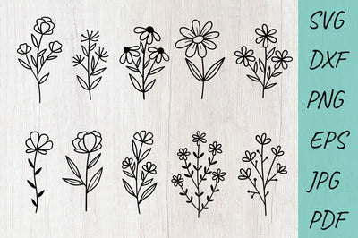 Wildflowers SVG Bundle, Field flower, Flower bundle SVG SVG Irina Ostapenko 