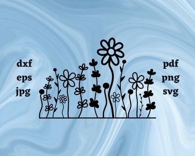 Wildflowers SVG Cut File SVG Northern Light SVG 