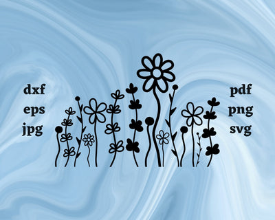 Wildflowers SVG Cut File SVG Northern Light SVG 