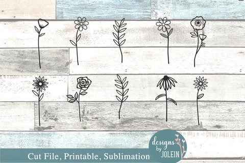 Wildflowers SVG Designs by Jolein 