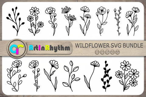 Wildflowers Svg, Flowers Svg, Flower Clipart, Floral Svg SVG Artinrhythm shop 