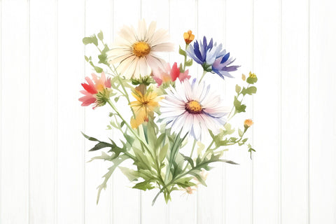 Wildflowers Tumbler Sublmation Design. Daisy Tumbler Wrap Sublimation Olga Terlyanskaya 