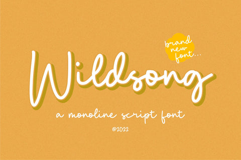 Wildsong Monoline Script Font Font Balpirick 