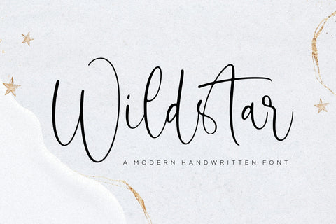 Wildstar Modern Handwritten font Font Letterative 
