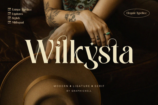 Wilkista - Ligature Typeface Font Graphicxell 